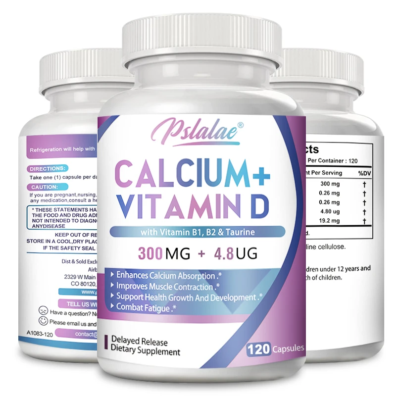 

Calcium + Vitamin D - Promotes Heart and Blood Vessel Health, Boosts Energy Levels, Enhance Immunity, Calcium Absorption