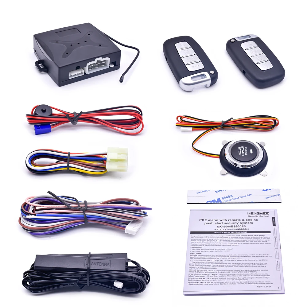 Car PKE one key Remote Start keyless entry one key start system engine ignition system 12V automatic ignition