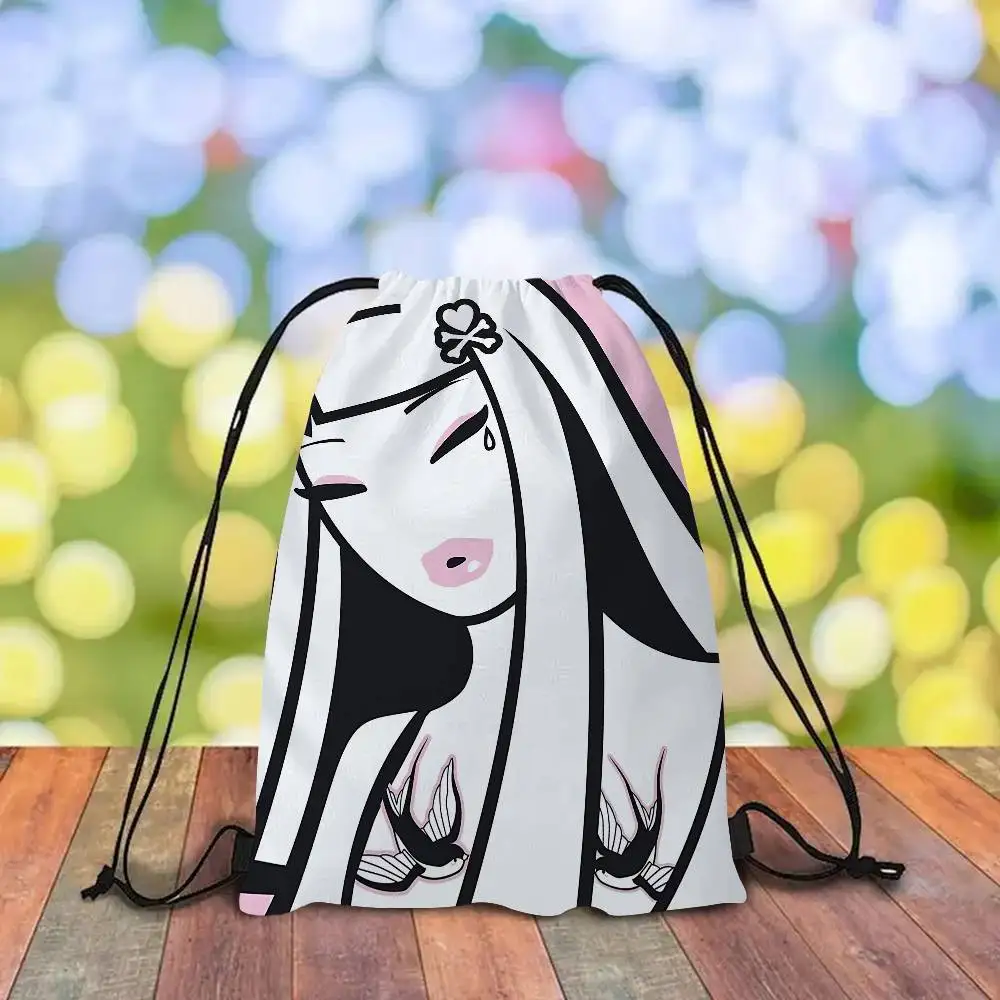 Kawaii T-Tokidoki الرباط حقائب الظهر كيس حزمة حمل تخزين البوليستر حقيبة السائبة للرياضة الصالة الرياضية السفر السباحة #5