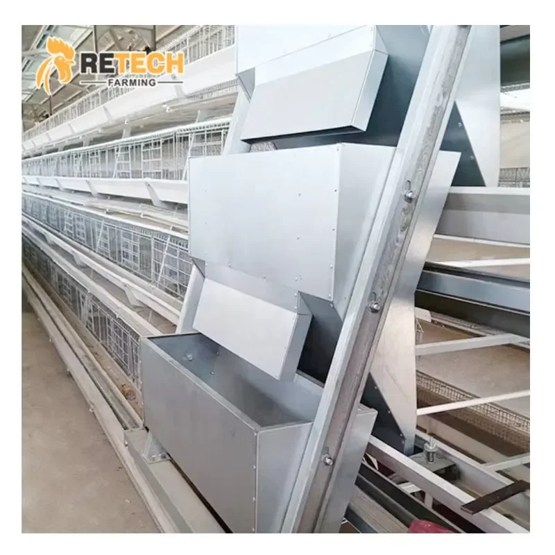 RETECH Type Chicken Cages for Laying Hen Poultry Cage Chicken Layer Cage
