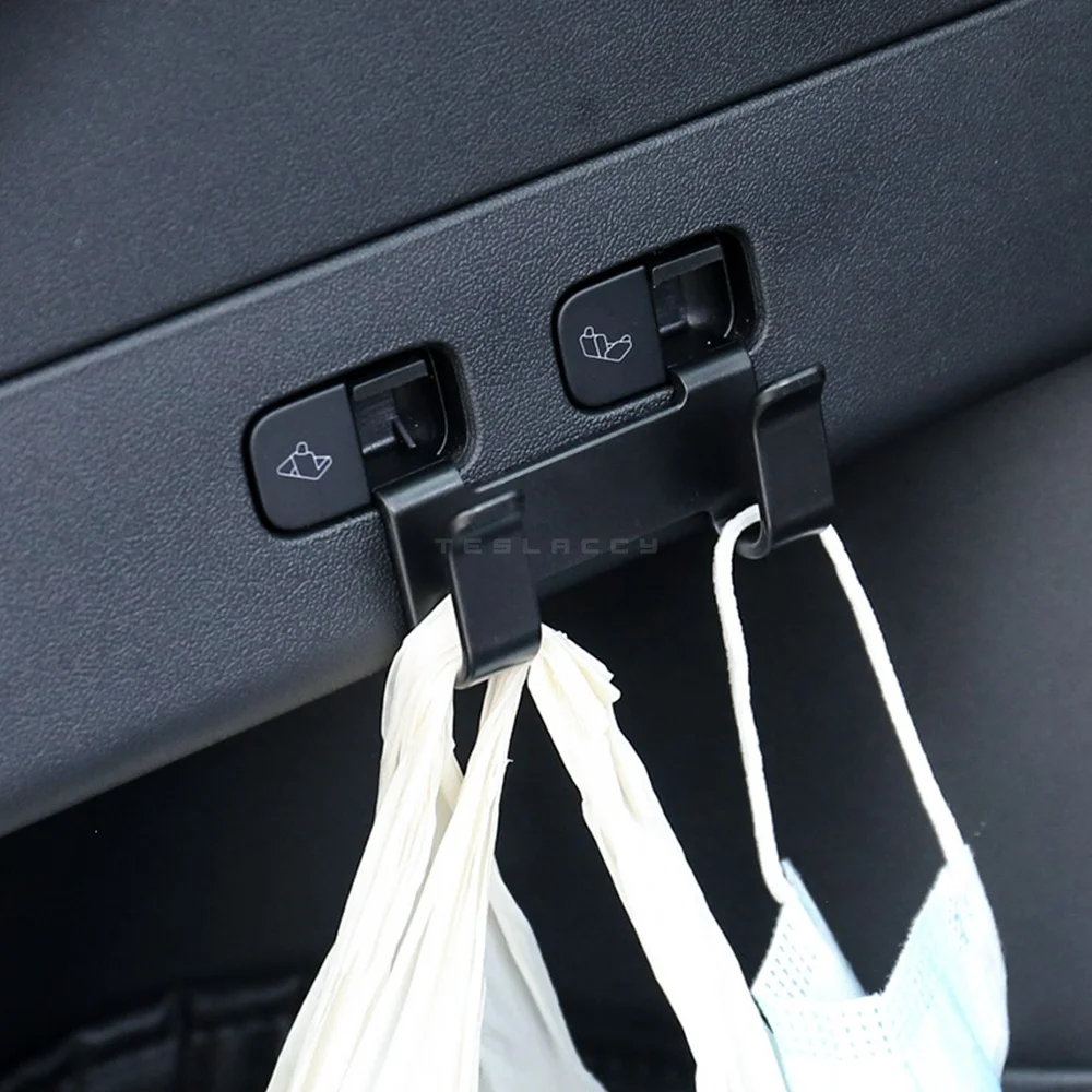 Tronco traseiro gancho botão do assento para o modelo y tesla carga supermercado saco de compras titular guarda chuva cabide armazenamento interior do carro 2022