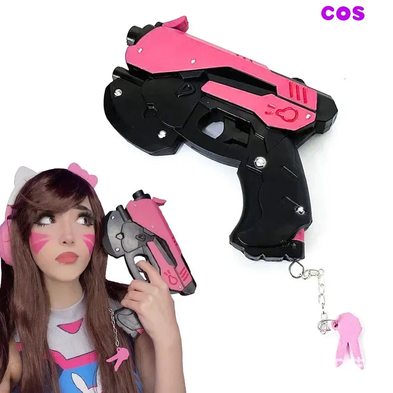 A Game D.VA Cosplay Gun OW DVA Cosplay Weapons Prop Accessories PU Foam Toy Pistol Gun Halloween Christmas Kids Gift