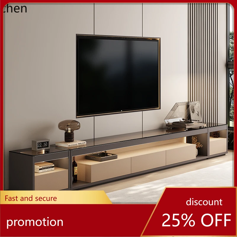 

HT modern minimalist TV cabinet coffee table combination large apartment living room TV cabinet