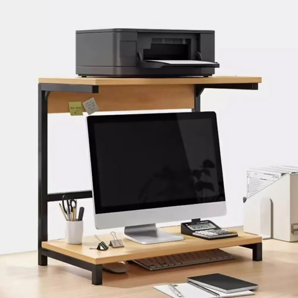 

2-Tier Storage Shelf Printer Stand Monitor Desktop Stand Desktop Storage Rack for Desktop Organization and Printer