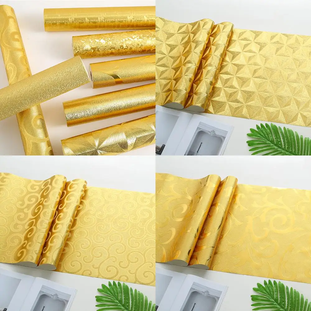 

Золотые новые обои в китайском стиле с сусальным золотом для спальни, гостиной, отеля, фон, КТВ, потолок, золотые обои