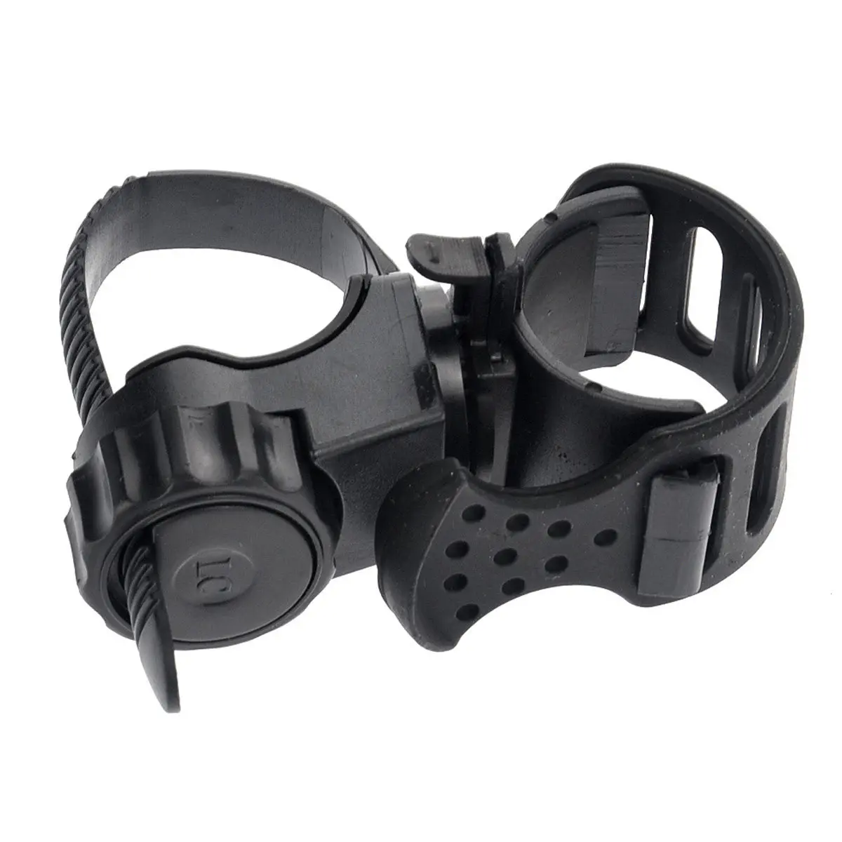 

Quick Release Bike Flashlight Mount Holder Bracket 360 Degree Adjustable Rotatable Torch Clamp for Cycling Night Riding Black
