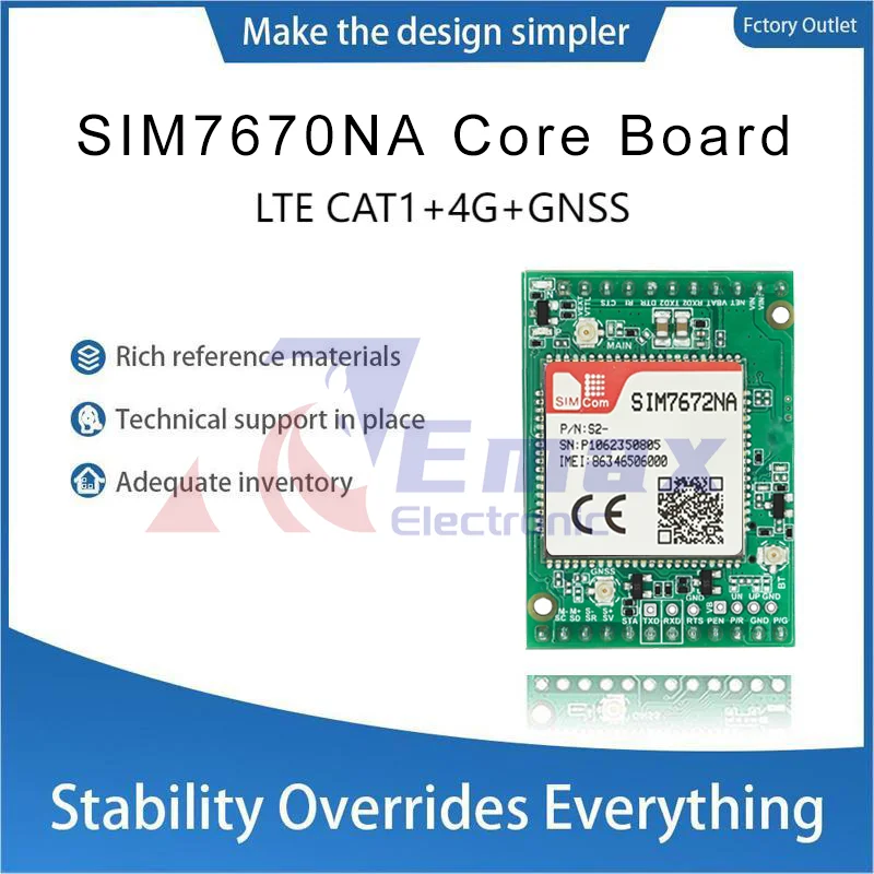 SIMCOM SIM7672NA Core Board SIM7672NA Development Board LTE CAT1+4G+GPS SIM7672NA  not Supported GPS