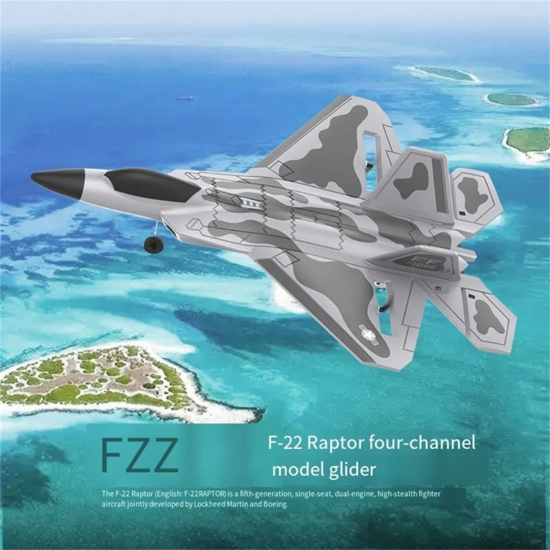 New BM F22 RC Foam Plane 4 Channels 6G Auto Stabilization with 720P Camera Remote Control Airplanes Aircraft Toys for Children