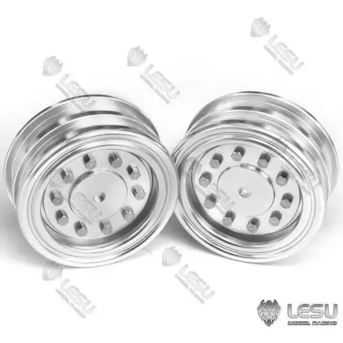 1/14 rc lesu cubo de roda dianteira de metal 1 par para empilhadeira de controle remoto modelo diy peças de reposição brinquedo th16713