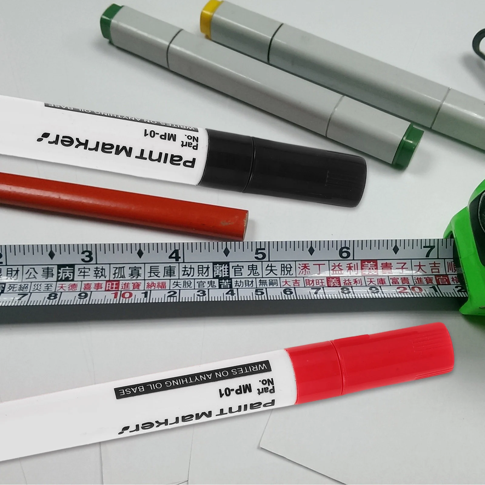 

2pcs Waterproof Paint Pen Marker For Monument Stone Porcelain Diy Repairing Writing Durable Oil Marker Tool Industrial Marking