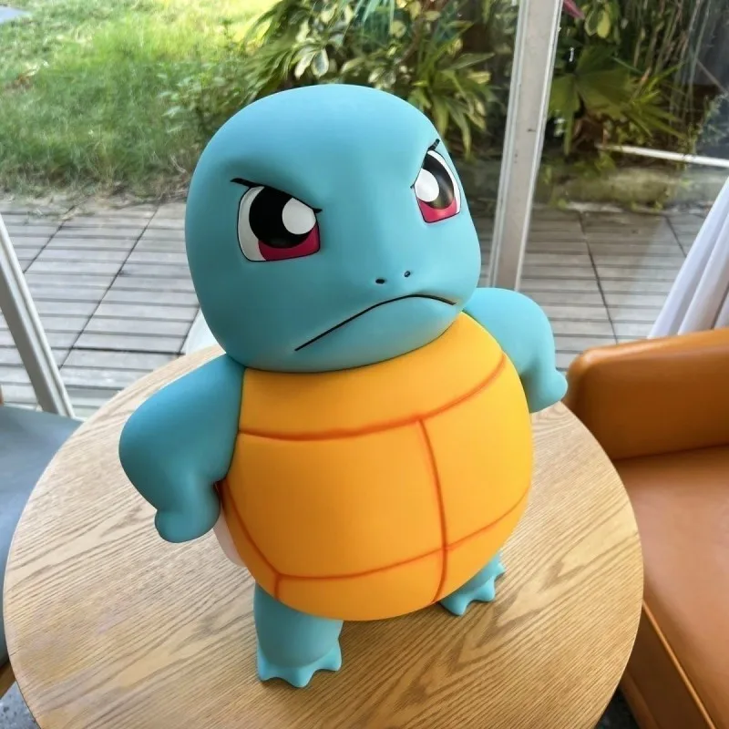 Anime Pokemon Squirtle Action Figure 40cm 1:1 Large Kawaii Arrogant Manga Statue Pvc Collectible Model Figurine Decor Toy Gift