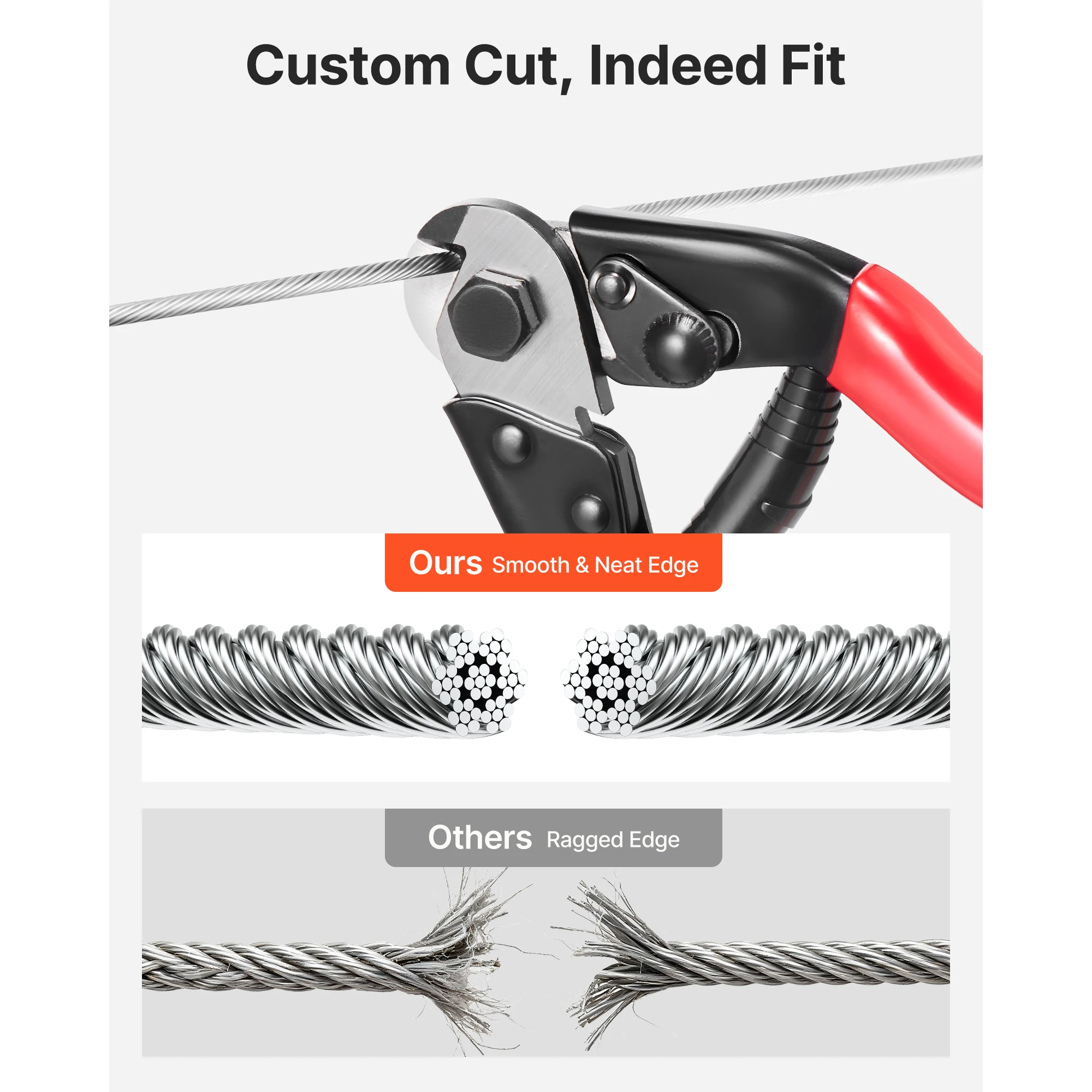 SucceBuy 1/8in Wire Rope Kit 100ft 304 Stainless Steel Wire Cable with Cutter 1600LBS 7x7 Strands Steel Cable for Garden Trellis