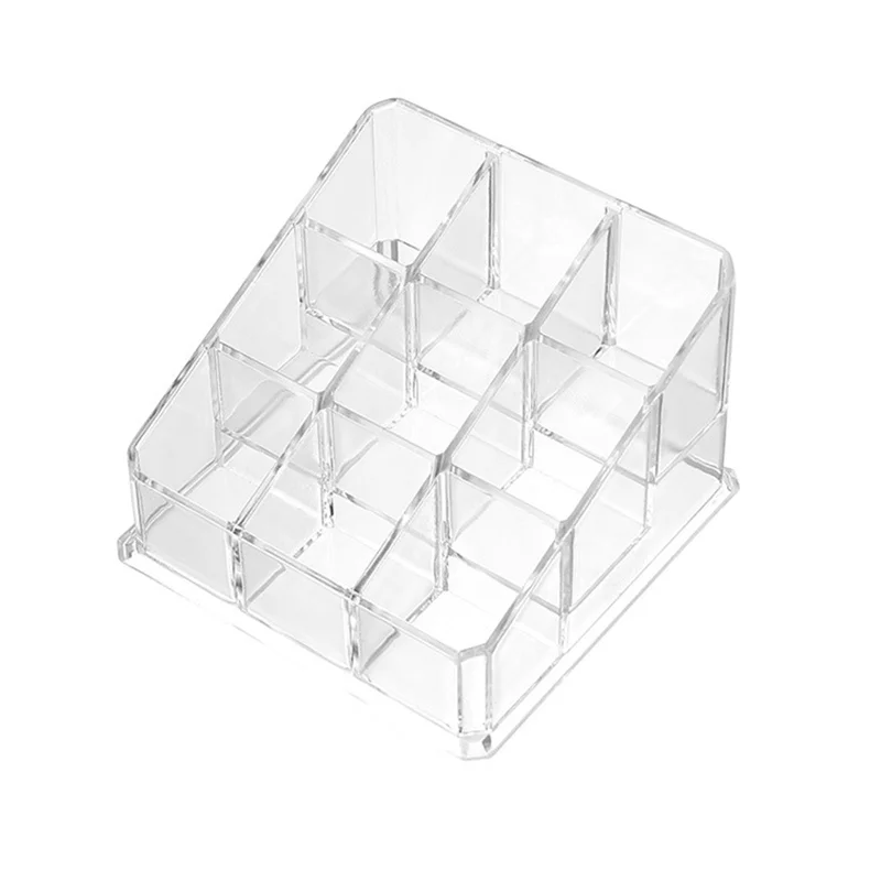Transparent Multi-grid Lipstick Holder Makeup Organizer Cosmetic Jewelry Display Storage Box For Women Dresser Decor