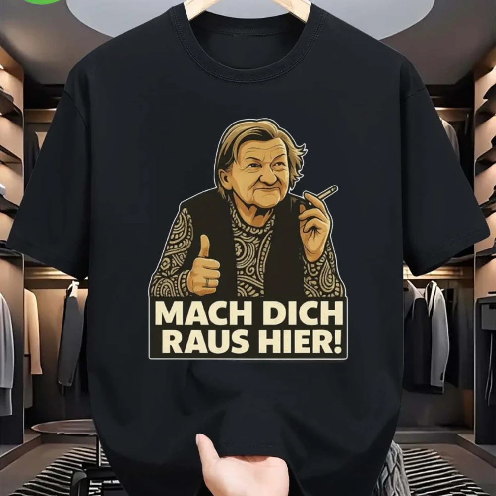 Camiseta Karin Ritter German Meme para hombre Get Out Here Mach Dich Full Hier! Gráfico Divertido con el Slogan 'Thumbs Up'