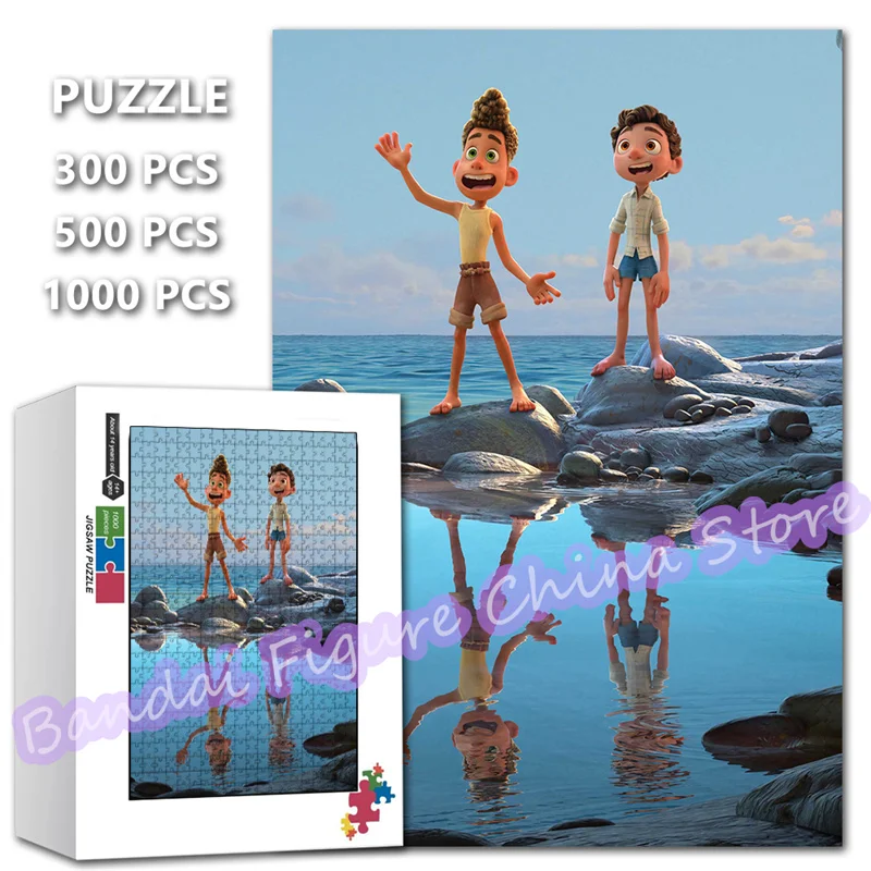 Disney 300/500/1000 Pieces Jigsaw Puzzles Anime Luca Movies Family Game Toys Puzzle Decompress Educational for Kids Adult Gifts