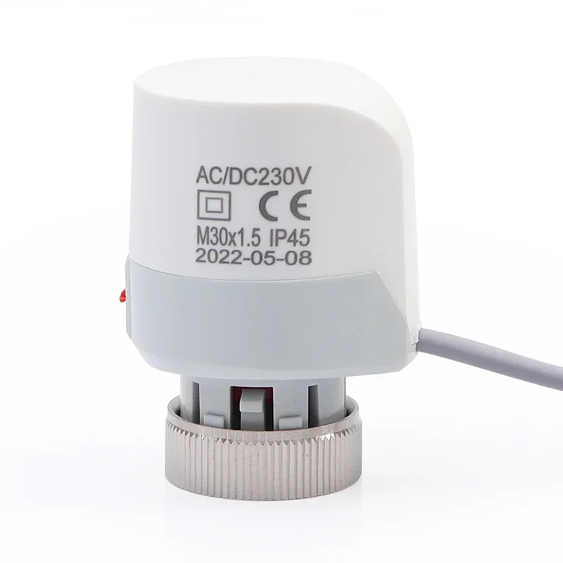 1 pieces of 230V normally closed NC M30 * 1.5mm floor heating electric actuator TRV constant temperature radiator valve