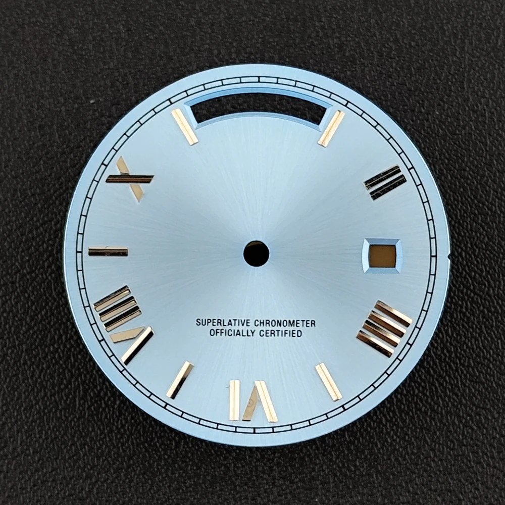 Miyota8285 dial 31mm custom logo dial green luminous dial men's watch suitable for 8285 movement watch accessories