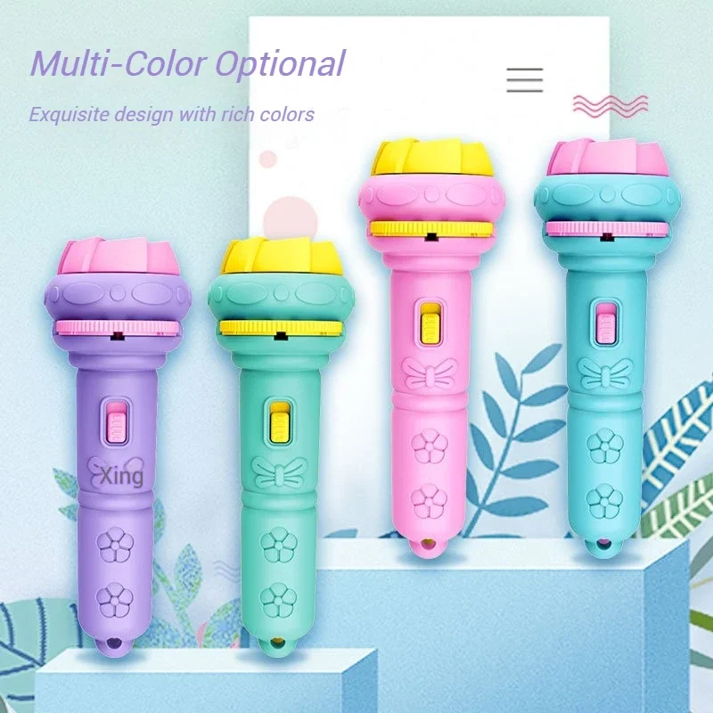 Lampe de poche projecteur 24 motifs pour enfants, 1 pièce, jouets pour enfants d'apprentissage préscolaire, torche de dessin animé, lampe de poche de Projection