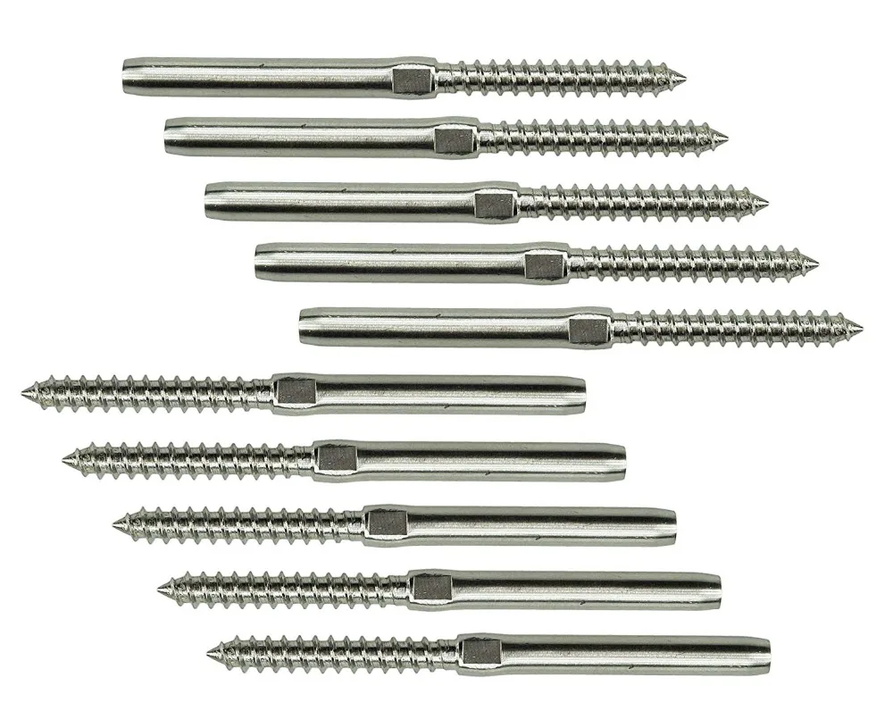 50/30/10 Pack Threaded Terminal Stud End Fitting, for 1/8