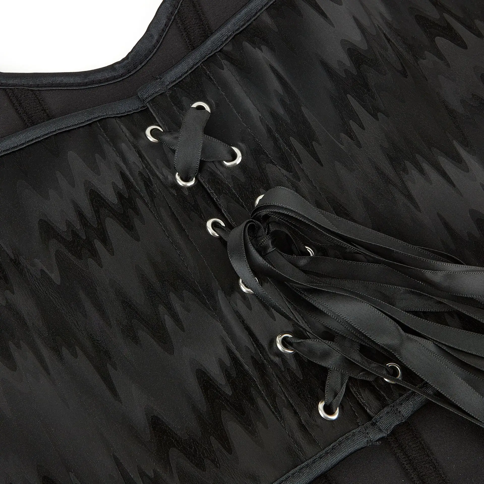 جديد أسود المموج المطاط العظام المرأة صديرية دائرية دعم الصدر جمع المحكمة ملابس داخلية تيموا عبر الحدود 2025 جديد #4