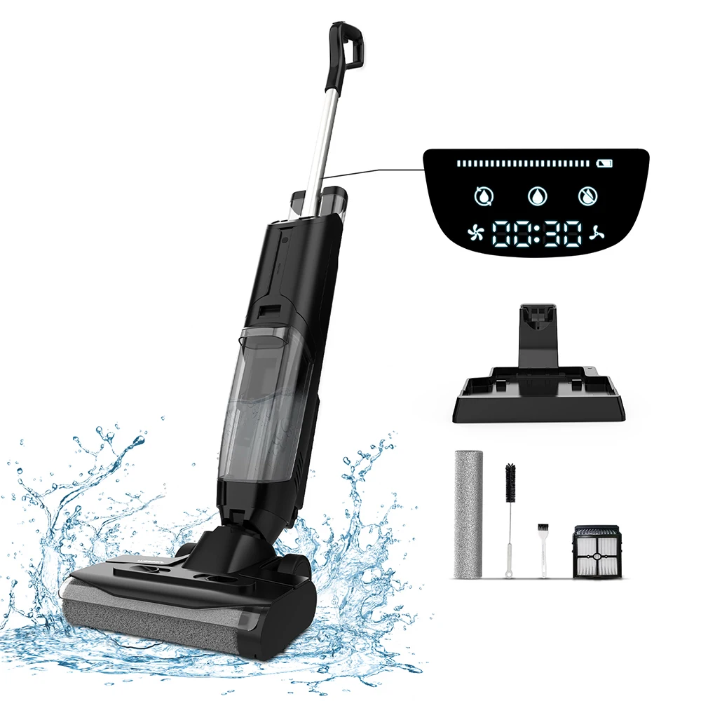 

Battery-Powered Brush Motor Wet Dry Vacuum Cleaner Edge Cleaning Air Drying Floor Washer for Home and Hotel Use Cleaning Machine
