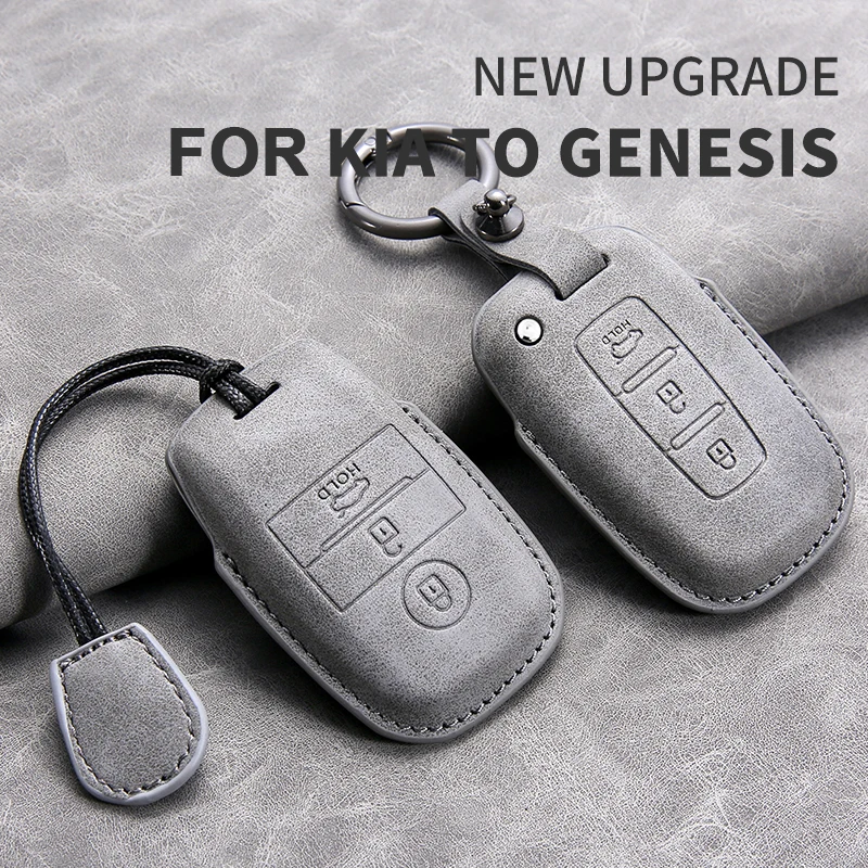 

For KIA RIO 5 Sportage Ceed Cerato K3 K4 K5 Sorento Optima Picanto Soul Forte 3 Buttons Leather Car Remote Key Case Cover Shell