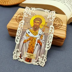 Seria Saint Men Hollow Lace Christ Student Bookmark Chrześcijańskie figury katolickie Karty religijne Prezenty kościelne ﻿