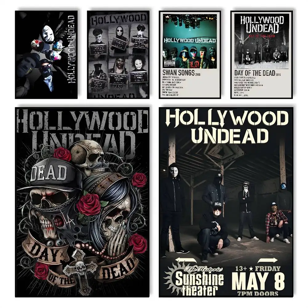 ملصق فرقة هوليوود أوندد جدار لاصق مقاوم للماء لغرفة المعيشة المنزلية وغرفة النوم والديكور الجمالي