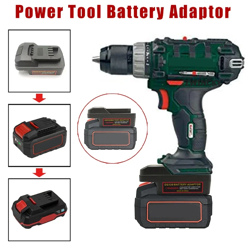 Li-ion Battery Adapter Converter For Milwaukee/Dewalt/Black&Decker/Devon/Worx/Kress 5PIN to For Parkside 20V Lithium Power Tool