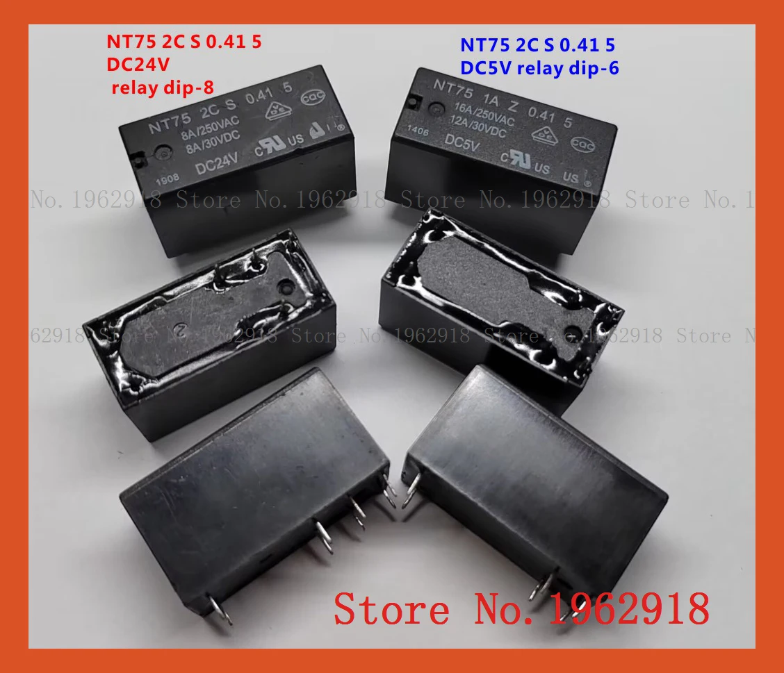 

Реле NT75 2C S 0,41 5 DC24V DIP-8 NT75 1A Z 0,41 5 DC5V реле DIP-6