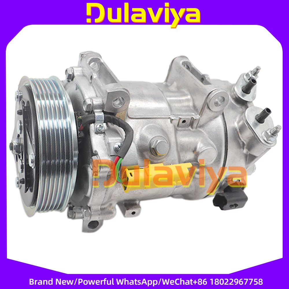 6453QJ AC Compressor For Peugeot 207 208 2008 304 308 508 SD6C12 9659875780 9822826880 9651910980 9671216280 9678656080