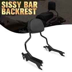 For Harley Fat Boy FLFB Breakout 114 FXBRS FXBR FLFB FLFBS 2018-2023 Detachables Backrest Sissy Bar Motorcycle Luggage Rack Pad