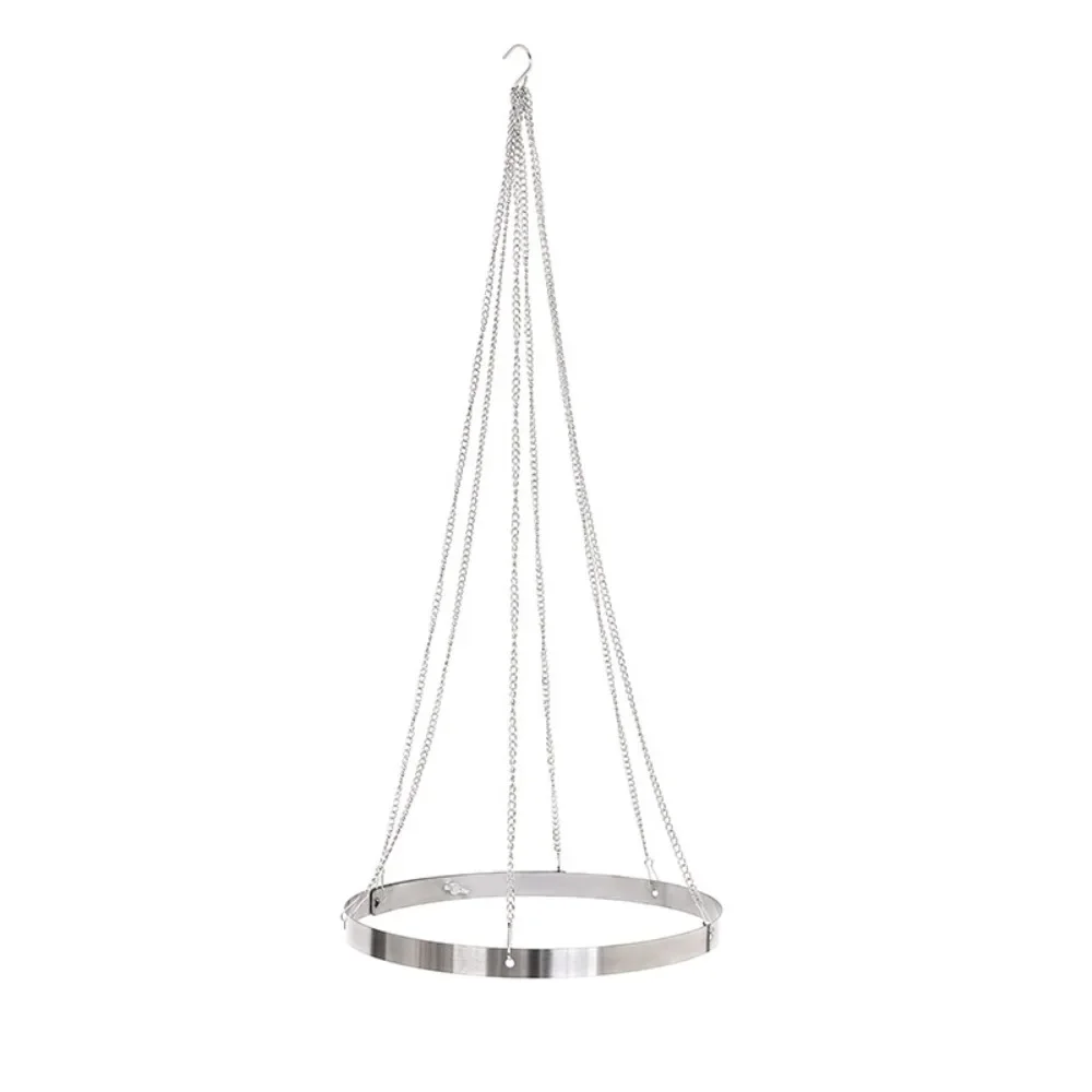 yesMetal Ceiling Drapes Hanging Hoop Kit Anti-Rust DIY Curtains Wedding Ceiling Drape Ring Iron Art Detachable Chain