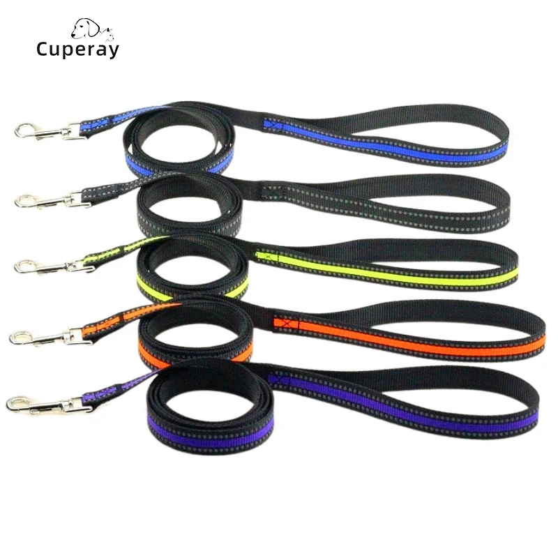 Nylon Dog Leash Night Reflective Pet Leash Three Sizes for Large, Medium Small Dogs & Cats for Dog Walking Training pet Supplies