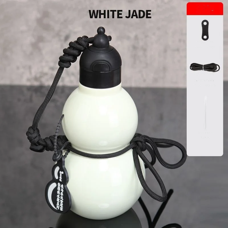 Retro Style Gourd Water Bottle 580ml Stainless Steel Sports Thermos Travel Cup for Women/Men
