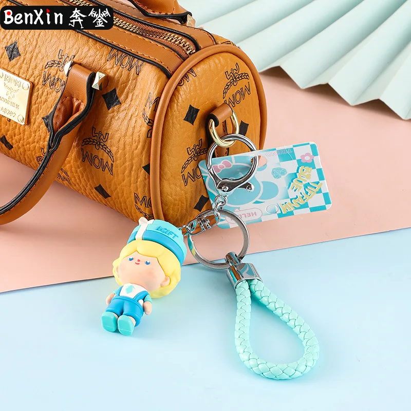 미니소 귀여운 커플 인형, 열쇠고리, 펜던트, 절묘한 커플 책가방, 걸이 장식 및 선물