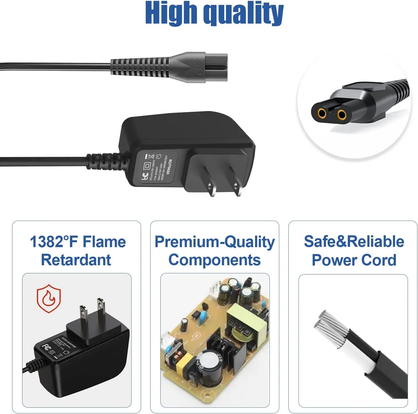 3.5V1A AC Adapter  Clipper Charger for Wahl Color Pro Cordless Hair Clipper & Trimmer 9649 Replacement Wahl Clipper Power Cord