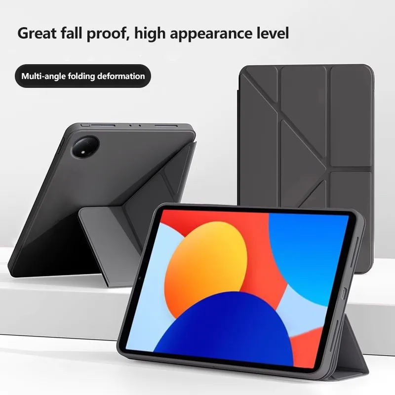 Case For Redmi Pad SE 8.7 4G SE 11 Pad10.61 Xiaomi Pad 6 5 Pro 11 Soft Silicone Multi-angle Deformation Y-Folding Stand Cover