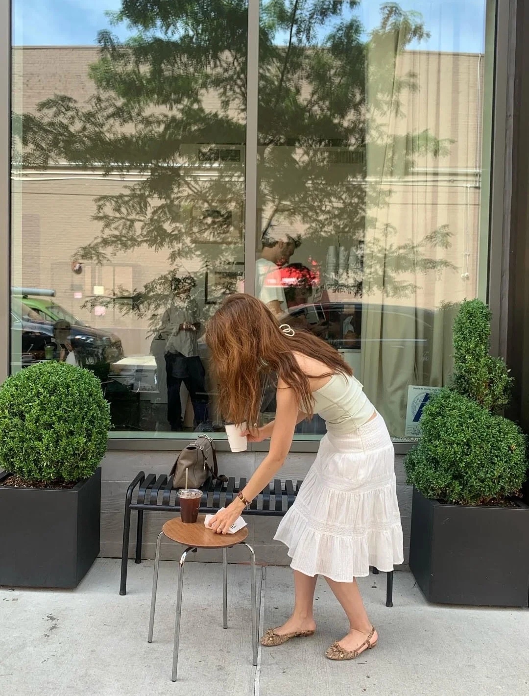 Gonna bianca elastica dimagrante f Gonna a trapezio casual in cotone a vita alta dolce Sle Donna Faion Autunno Nuovo arrivo