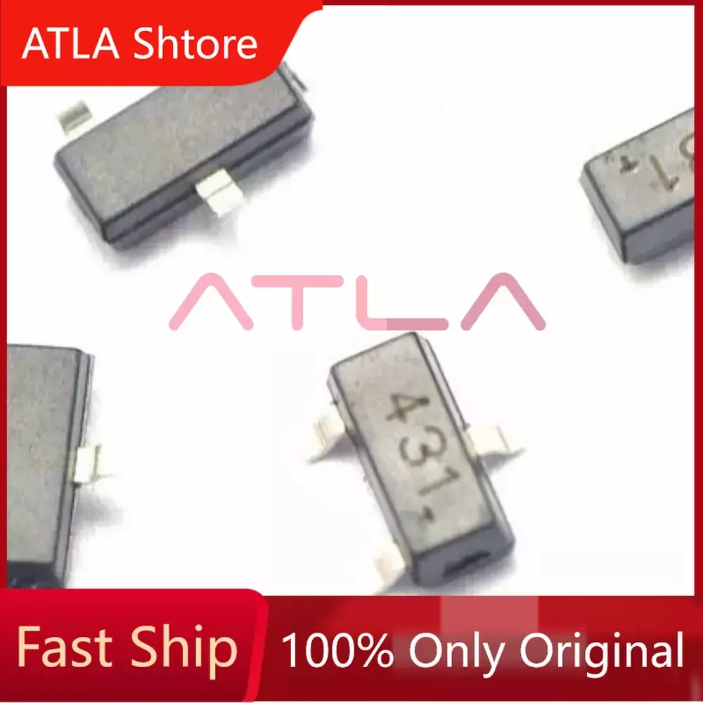 50PCS TL431 431 TL431A SOT-23 Chip Regulators Transistor