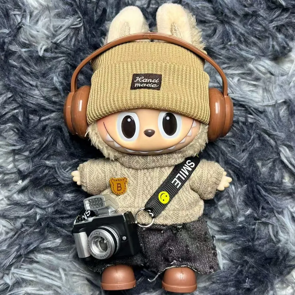 Roupas da moda para labubu de 17cm, roupas de boneca de 6,7 polegadas e acessórios, decoração fofa, panos pequenos (não boneca)