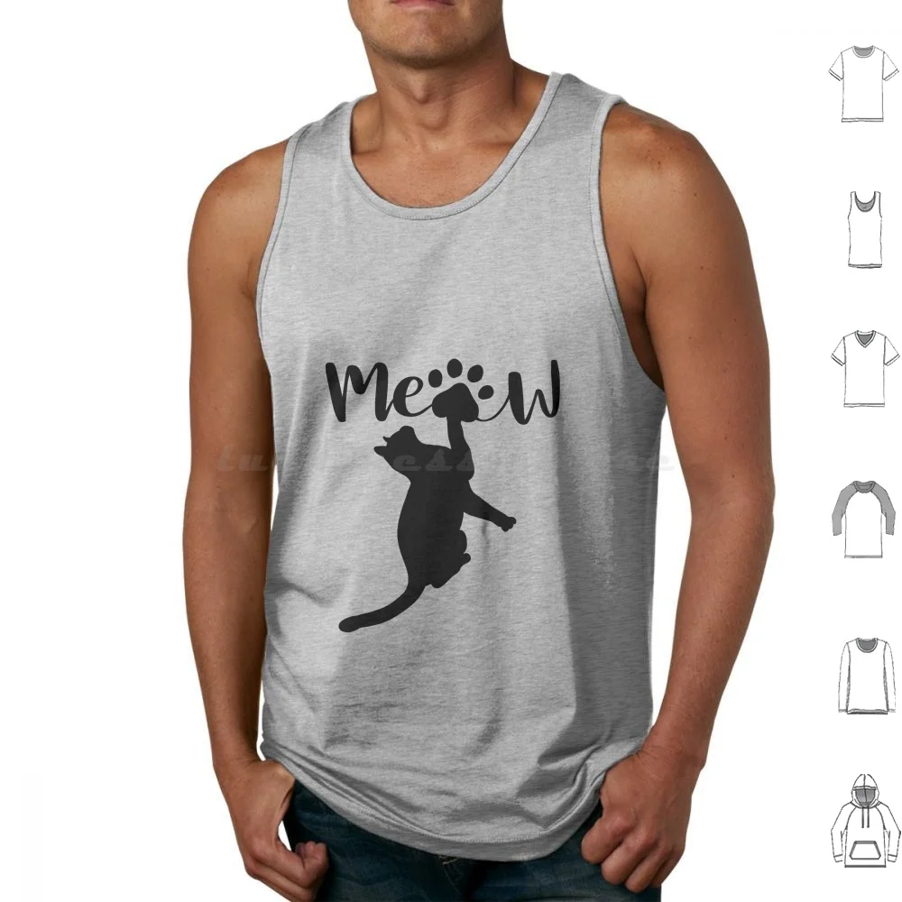Meow Cat For Women-Cooldesigns For Girls And Moms Tank Tops Print Cotton Meow Wars Feline Right Meow Cat Lover Cats