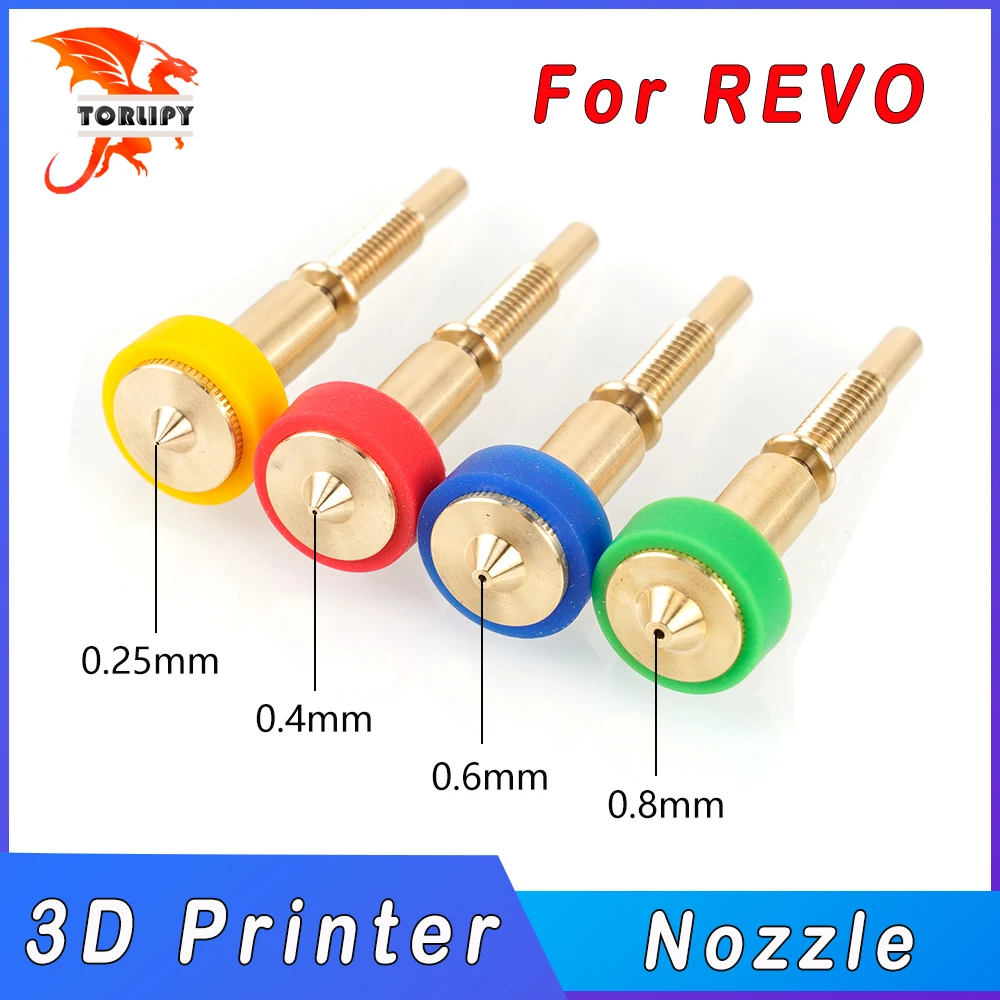 For E3D Revo Hotend Extruder 0.25mm 0.4mm 0.6mm 0.8mm Printer All-in-one Nozzles Heatbreak BrassTitanium Nozzle