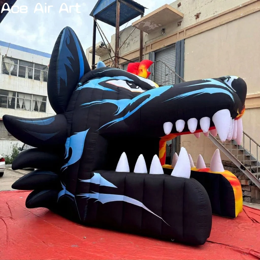 

Custom Inflatable Mascot Tunnel Entrance for Football, Baseball & Sport Events Dragon, Wolf, or Tiger Design Inflatable Tunnel