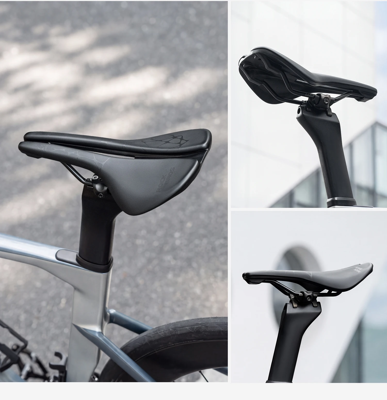 ROCKBROS Fahrradsattel Leichtgewicht Wasserdicht Atmungsaktiv Hohler Fahrradsitz Stoßdämpfender Rennradsattel – Detail 11