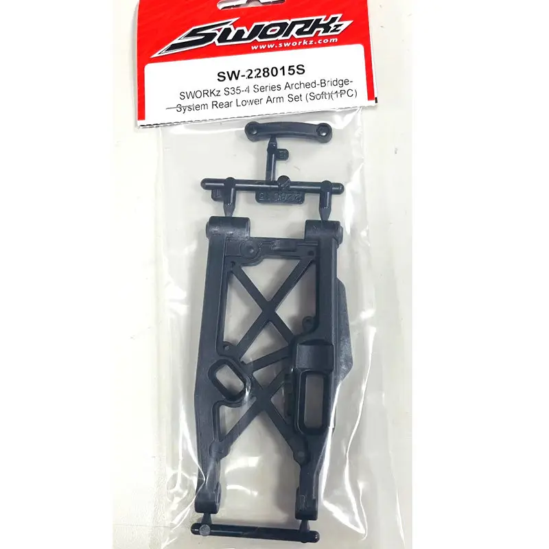 SWORKz SW-228015S S35-4 Series ABS Rear Lower Extended Suspension Arm Set Soft 1PC 1/8 RC