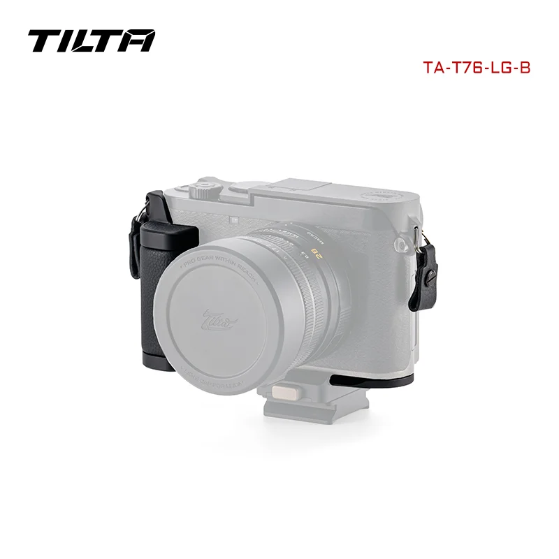 TILTA TA-T76 Vintage-Kamerakäfig für Leica Q3 28/43 Reiseset – Schwarzer Holzgriff, L-förmiger Leica-Flitzschuh-Daumengriff aus Leder