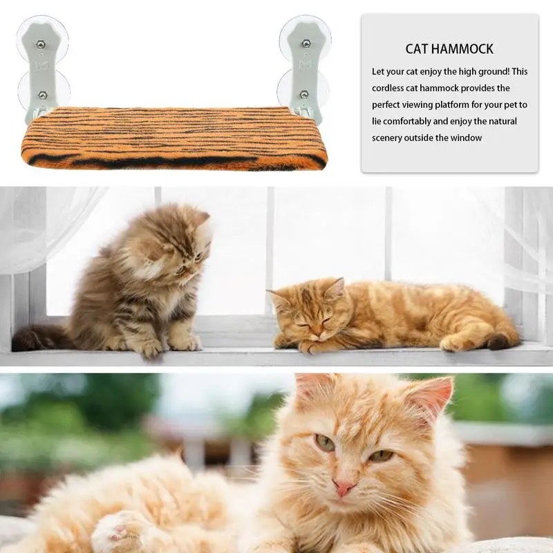 Cordless Cat Window Perch Window Cat Bed With Suction Cup Cat Hammock Bed Folding Window Seat Indoor Cats Interior Walls Supply