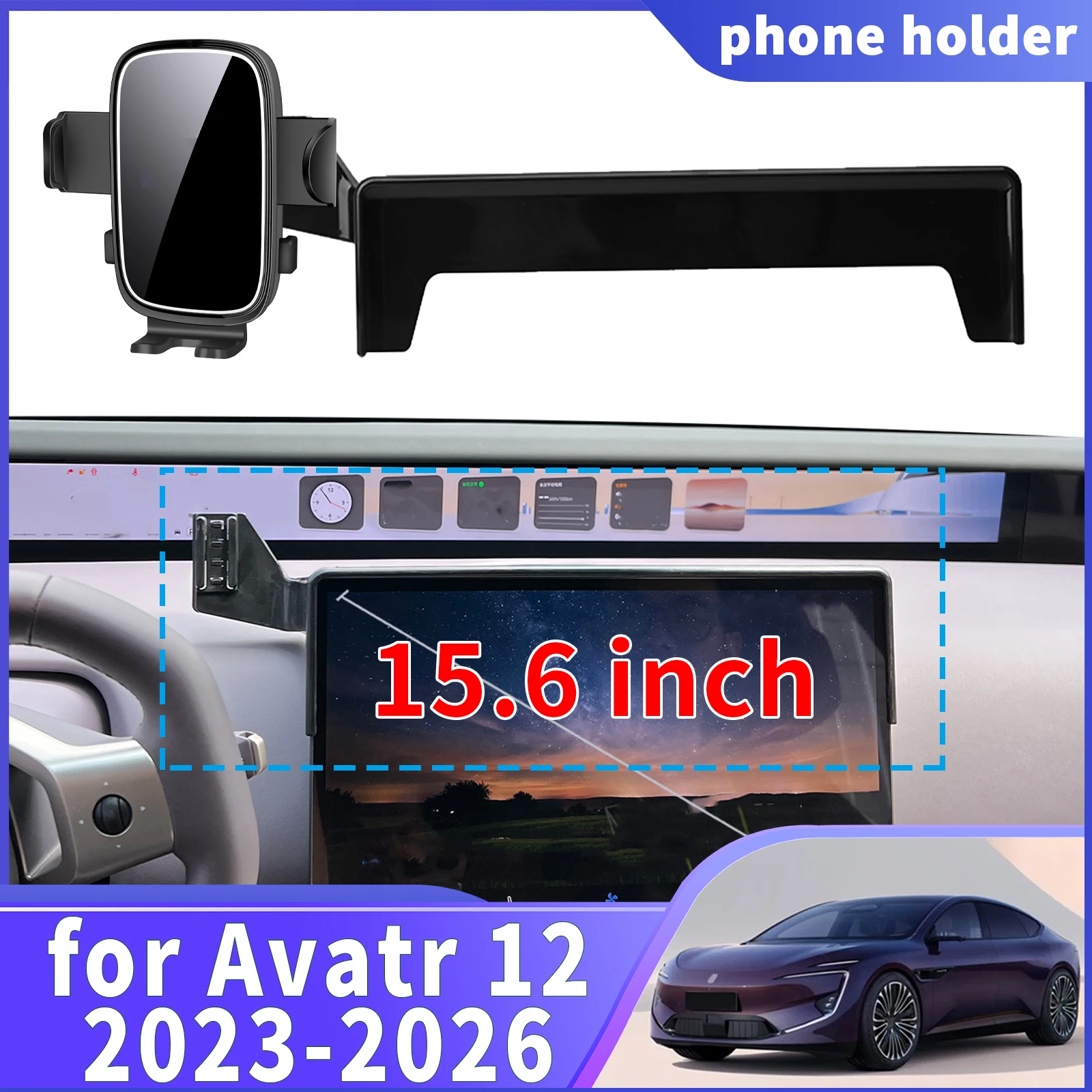 

fit for Avatr 12 2023 2024-2026 15.6 inches ​​​​Navigation Phone Holder Mount Customized Car accessoires