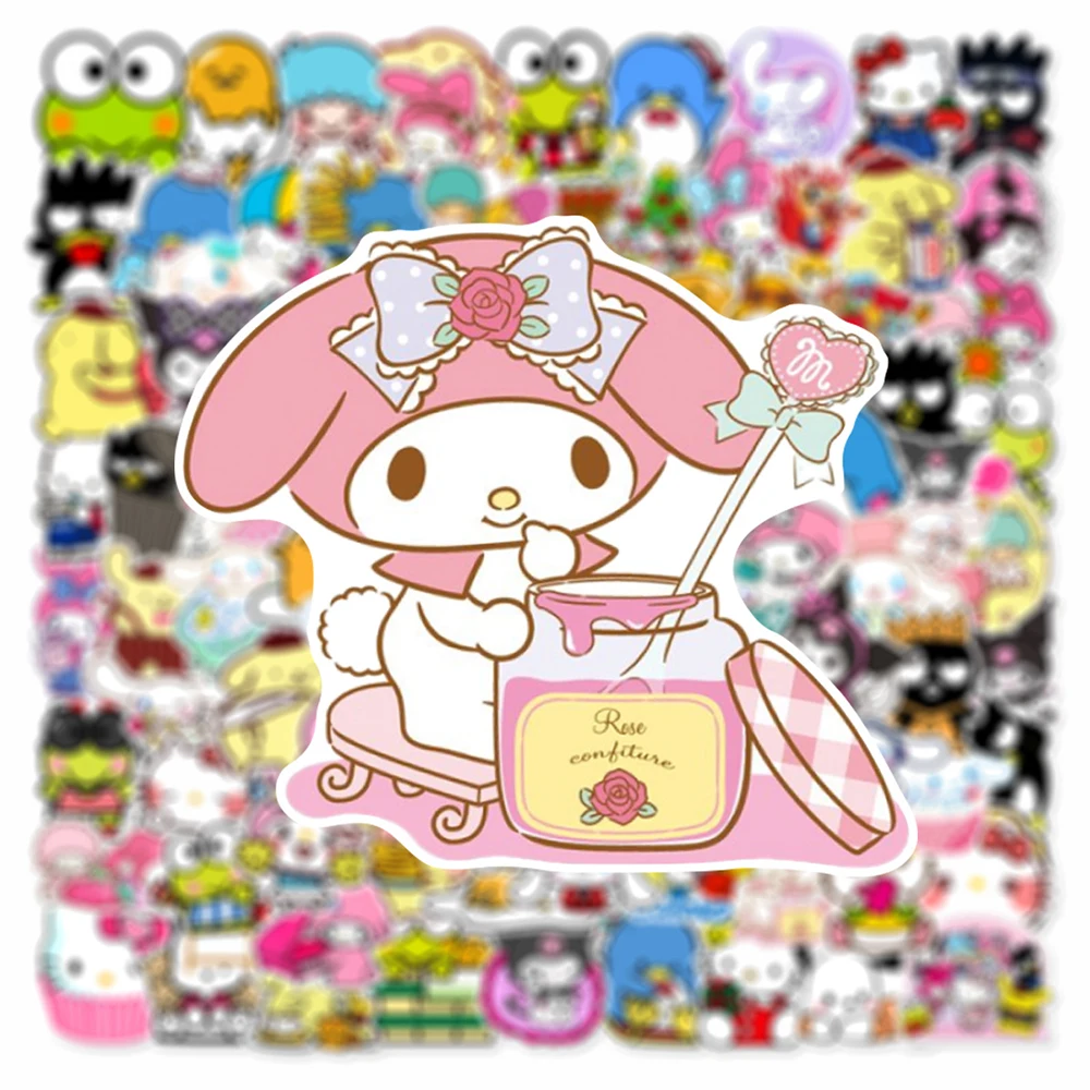 

10/30/50/100pcs Mix Cute Cartoon Sanrio Stickers Anime Aesthetic Graffiti Decals DIY Computer Suitcase Kawaii Decoration Sticker